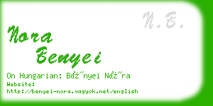 nora benyei business card